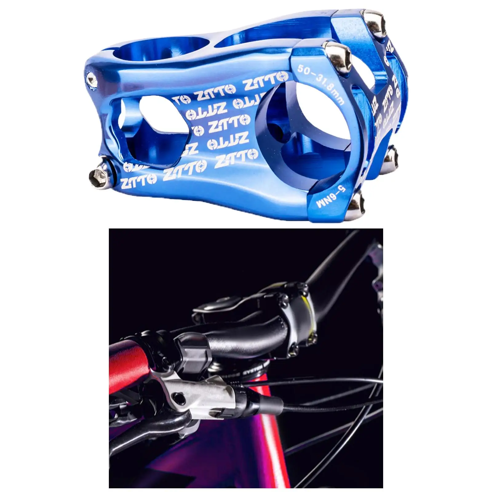Premium 31.8mm/50mm Bike Stem Bicycle Short Stem Handle Bar High Strength for