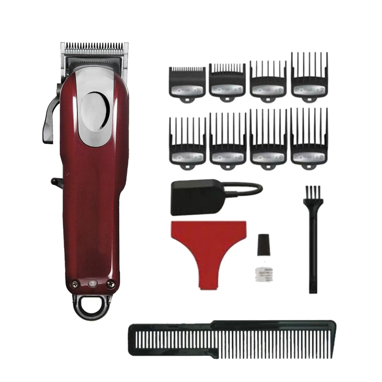 Hair Clipper Kit 8148 Machine EU Power Adapter with Oil, Cutting Guides, Styling Comb Versatile Sturdy Cord and Cordless T Blade