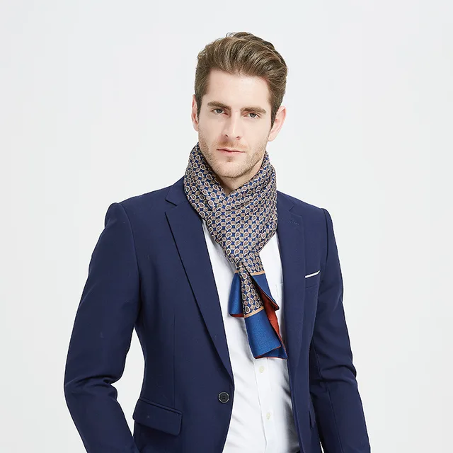 winter and autumn faced silk male cravat suit shirt long silk scarf mens  silk scarf high quality - AliExpress
