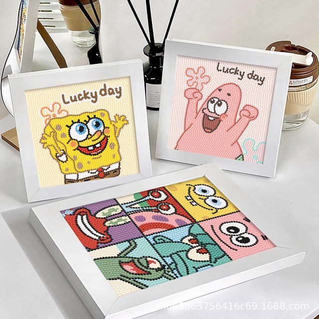 SpongeBob Diamond Art Painting Cartoon Character Embroidery Patrick Star  Diamond Mosaic Cross Stitch Children's DIY Home Decor - AliExpress