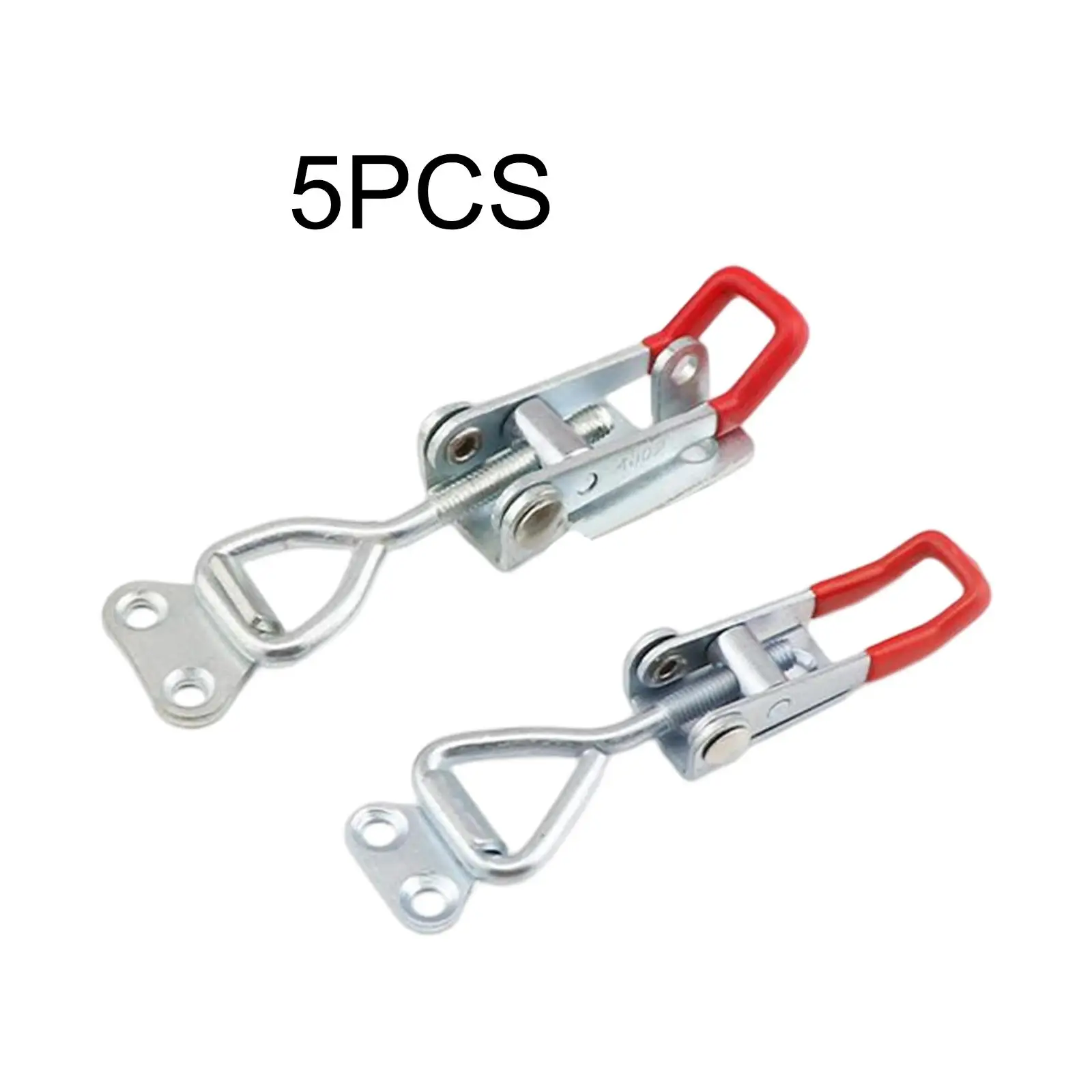 5x Push Pull Latch Clamp Iron Horizontal Quick Release Durable Reliable for Storage Locker Freezer Door Cabinet Lid Toy Box DIY