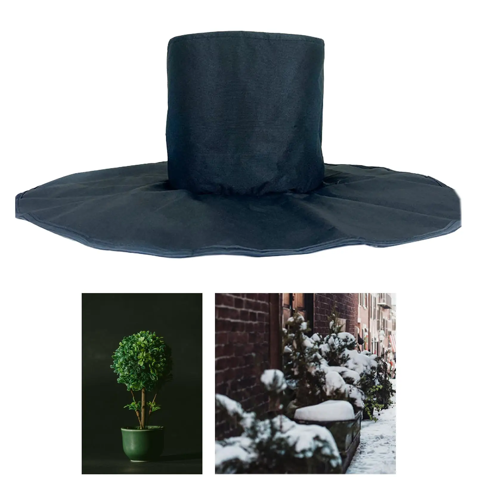 Plant Winter Protection Cover Reusable Black Flower Pot Protection Bag