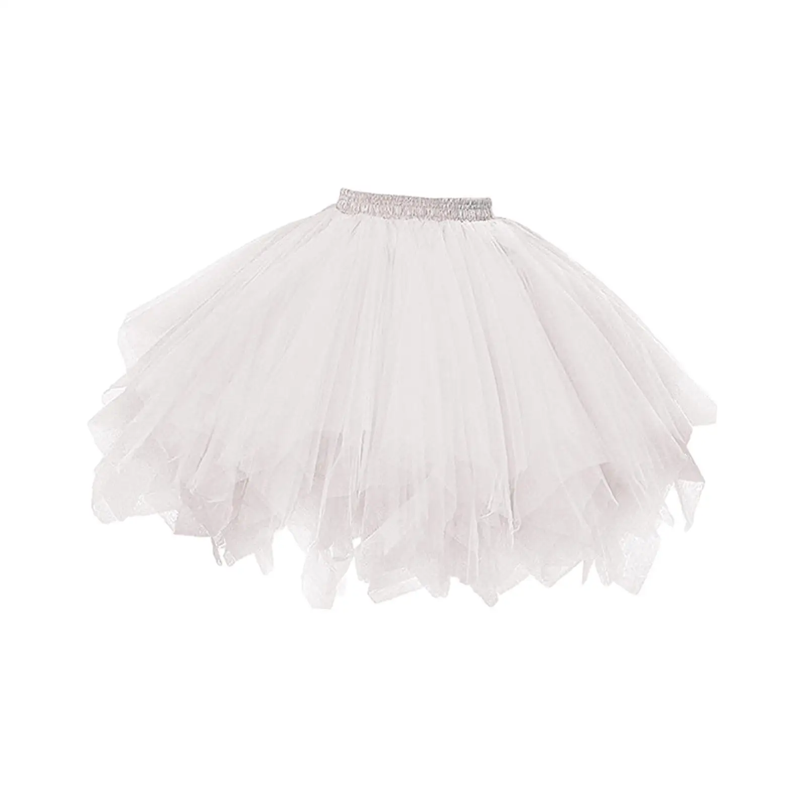 Women Tulle Tutu Skirt Party Girl Lady Adults Classic Supplies Layered Tulle Petticoat for Proms Wedding Stage Beach Performance