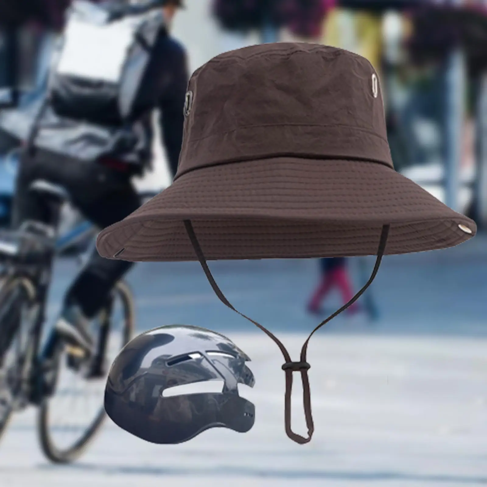 Bucket Hat with Strings Sun Protection Fold Sun Hat for Golf  Fishing