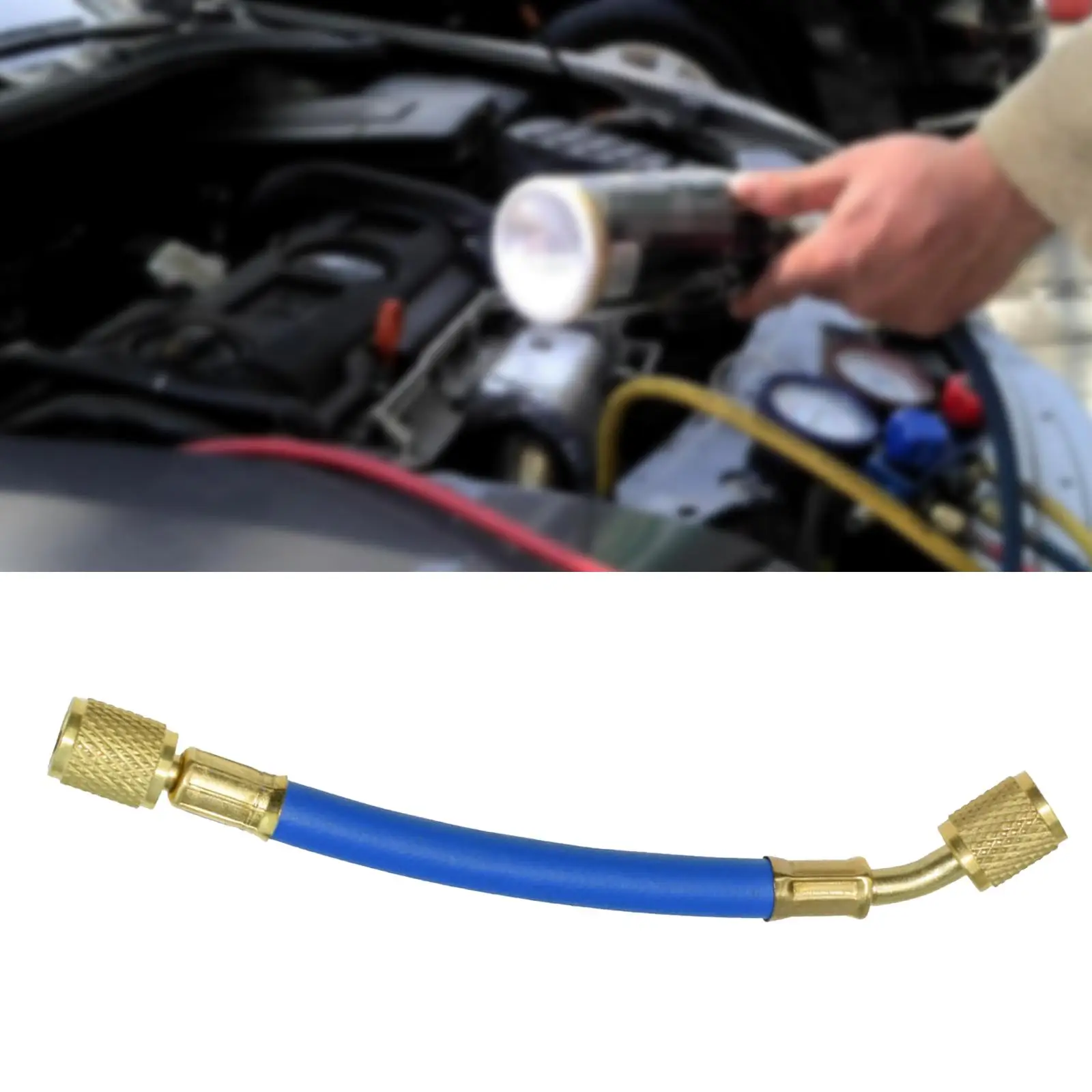 Auto Condensation Hoses Coolant Refill Tool 15cm 1/4in SAE Coupler Replace Tool R12 R22 Low Pressure for Motorcycle Car