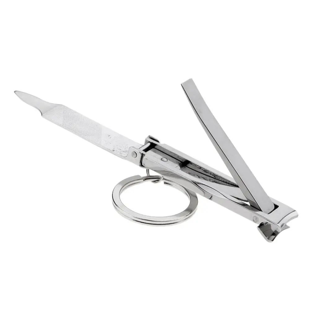 Stainless Steel Folding  Manicure Nail  Cutter with Keychain