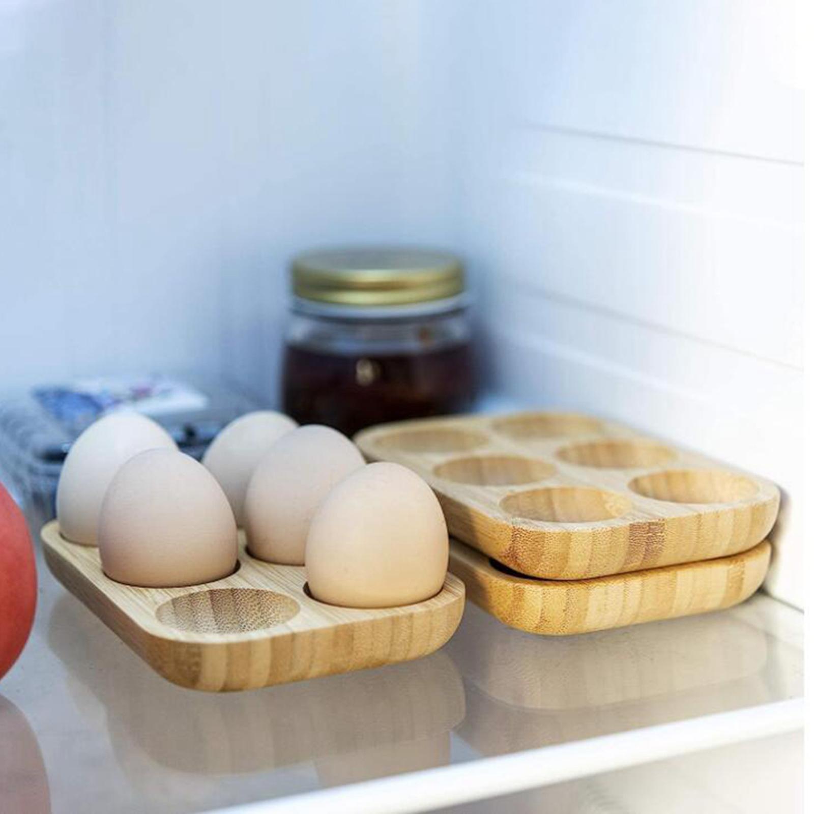 Egg Holder Double Row Egg Organizer Rack for Household Refrigerator Tabletop