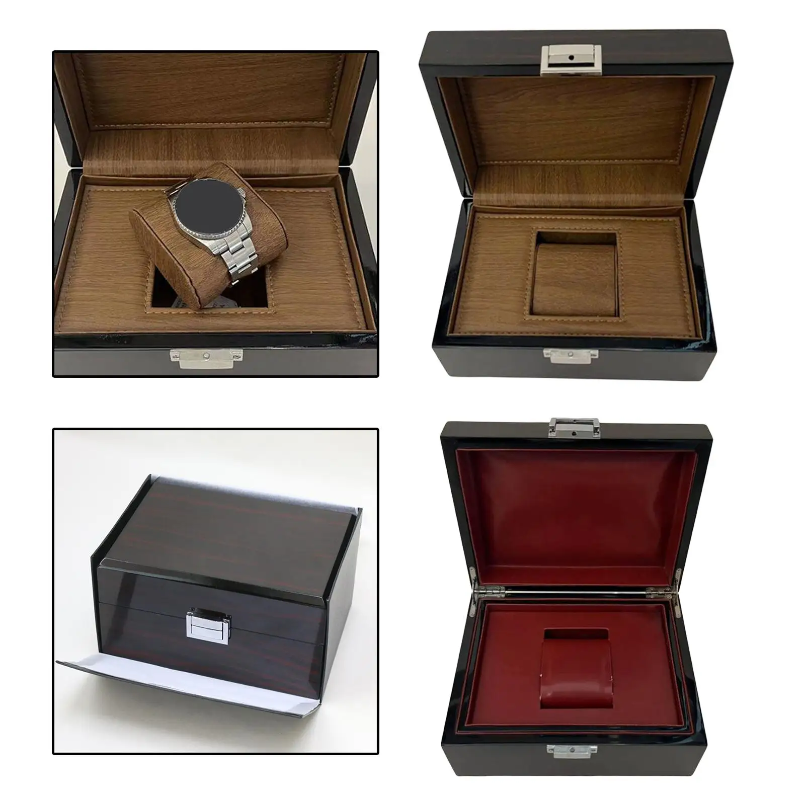 Single Watch Box Display Case Container Bracelets Watch Holder Watch Case for Apartment Bedroom Dressing Room Travel