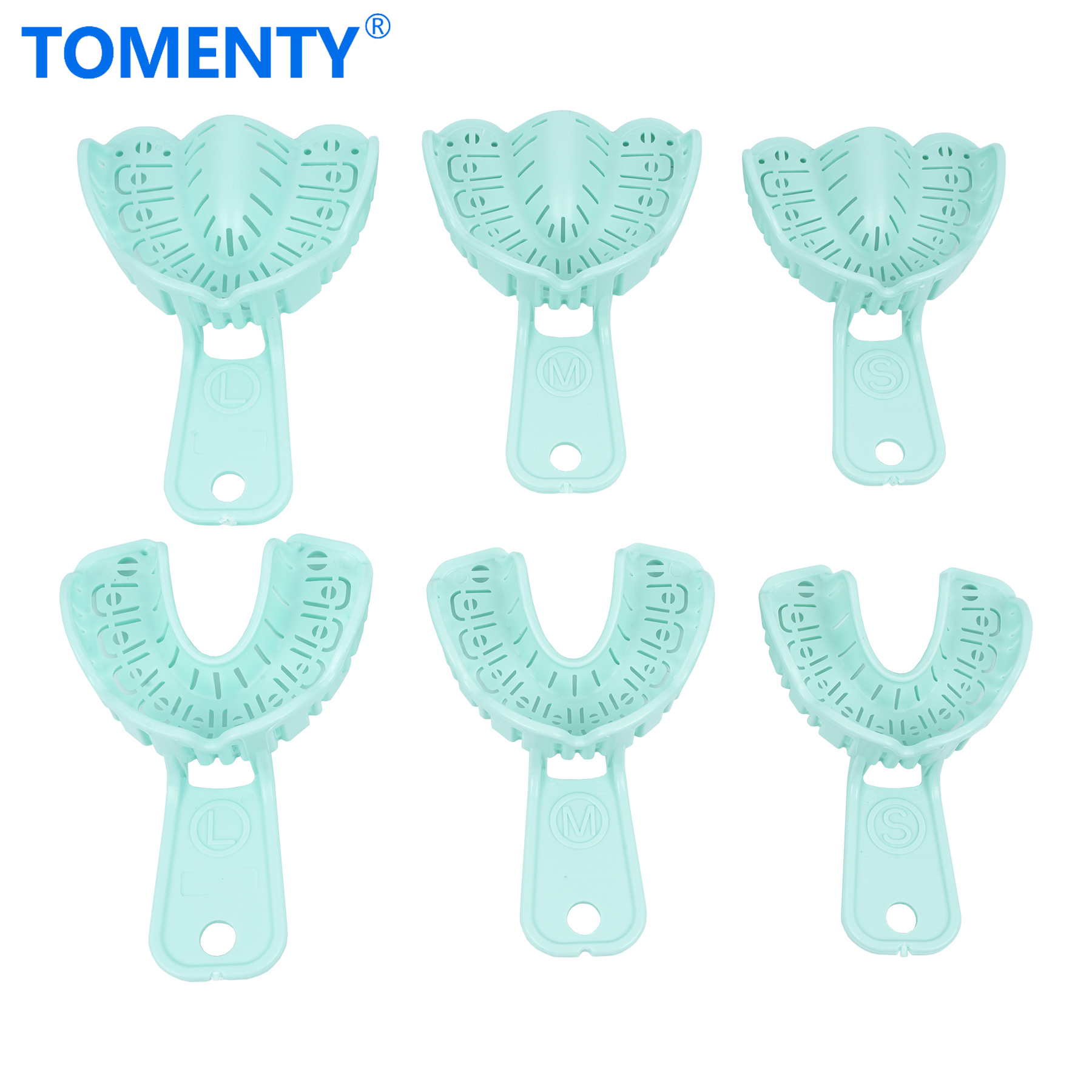 Best of 6pcs Dental Implant Tray Green Full Mouth Removable Partial Mold Tray Easy To Fold Baffle Plastic Dentist Tool Material S / M / L Reviews & Tips