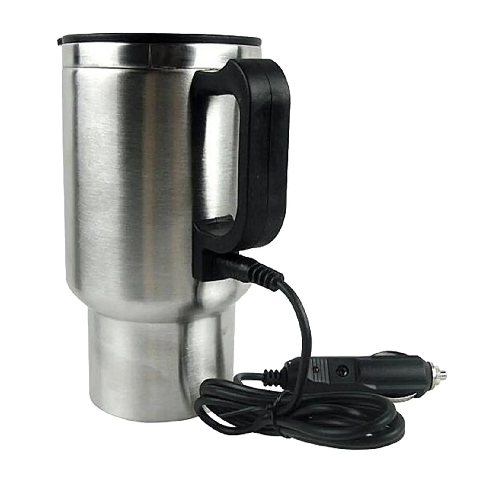 12V 480ml Car Electric Kettle Heated Travel Mug Water Bottle Portable Stainless Steel for Drivers, Business Man Durable