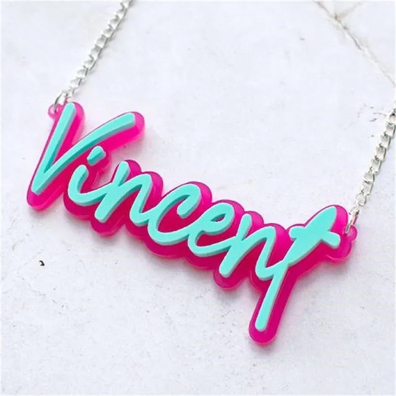 Art Font Lady Necklaces Pendants