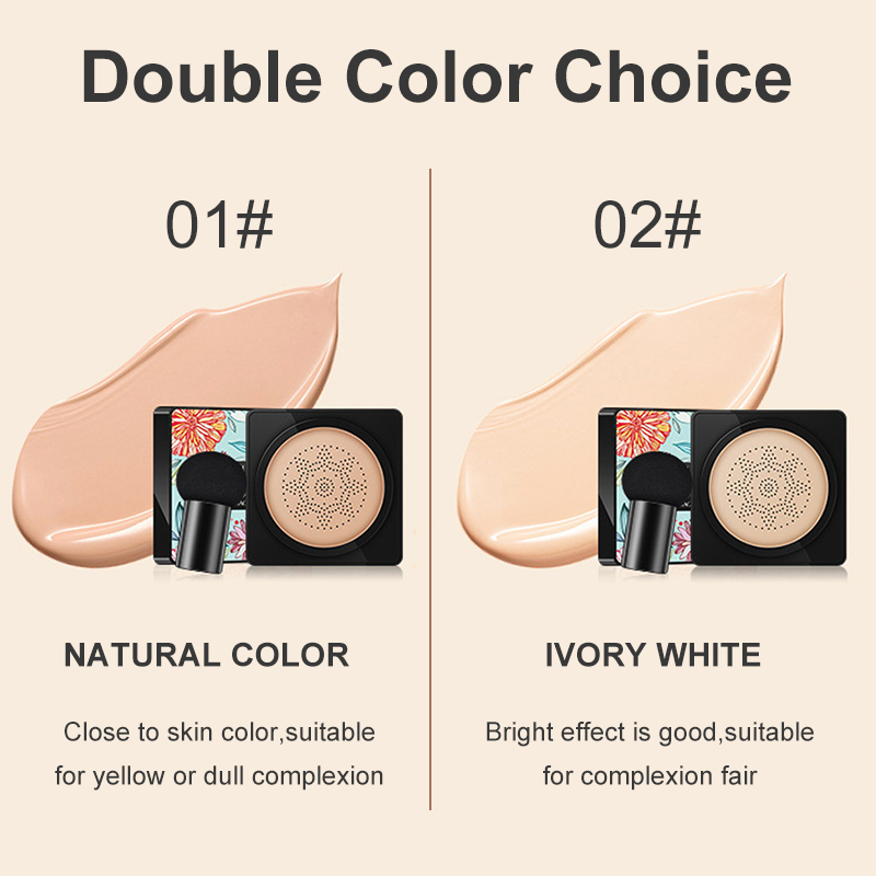 Best of Mushroom Head Air Cushion, CC Cream Natural Moisturizing Foundation Concealer Whitening Oil-control Makeup Cosmetics BB Cream Reviews & Tips - Image 5