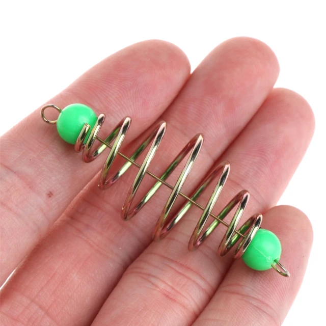 Fishing Bait Spring 10 Pcs/Set with Bead Stainless Steel Feeder Accessory  for Outdoor Traveling Camping Fishing Supply 448D - AliExpress