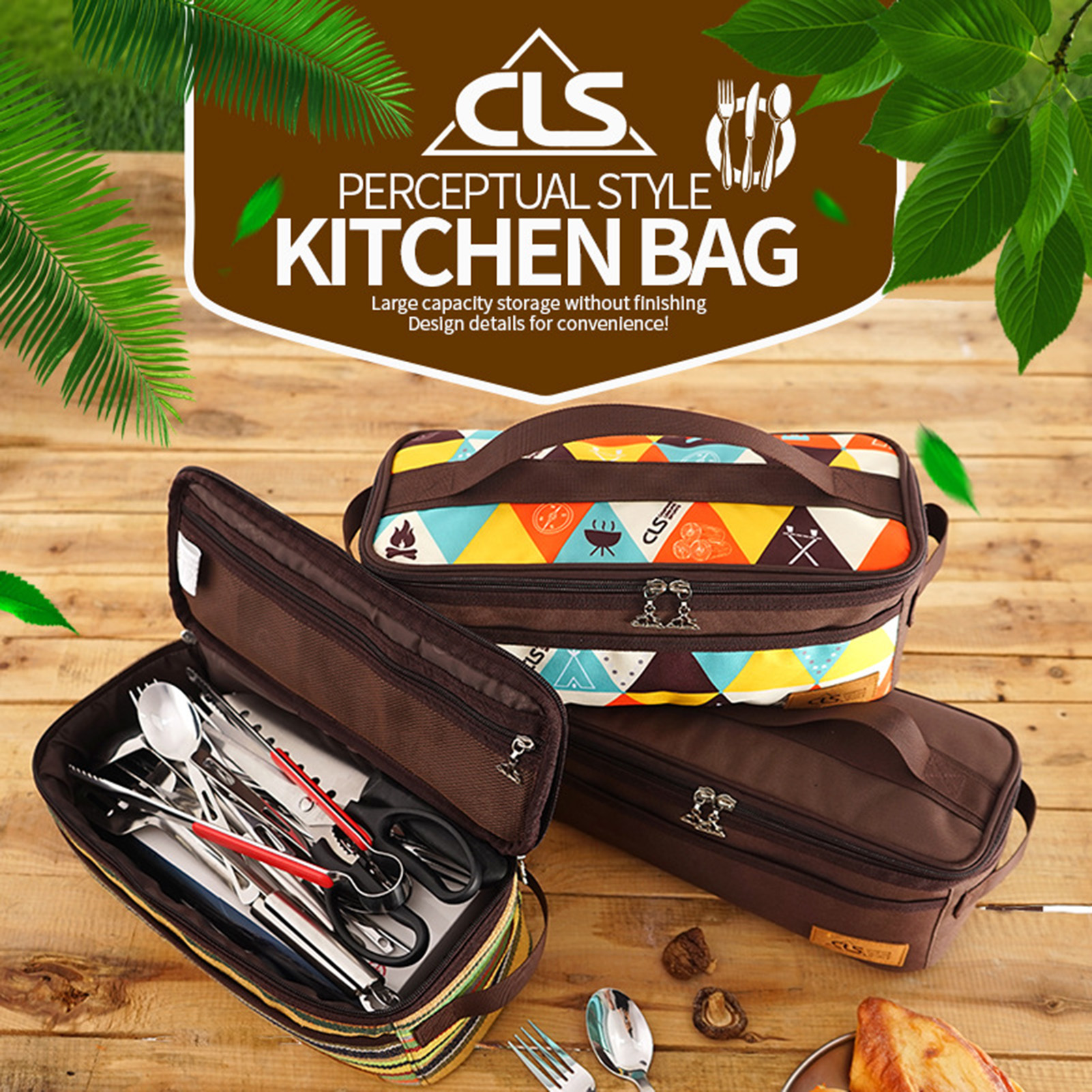 Description Picture 3 of item1PC Outdoor Portable Camping Cooker Storage Bag Camping Supplies Kitchen Cookware Storage Tools Picnic Bags