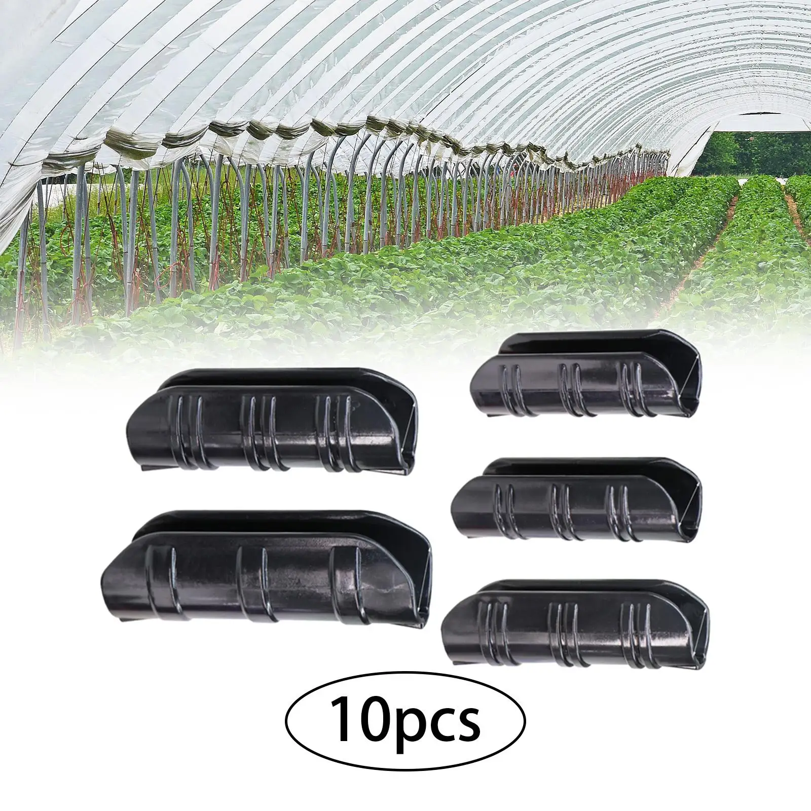 10x Greenhouse Frame Pipe Tube Garden Buildings Tube Clip for Garden Farm Round Tube