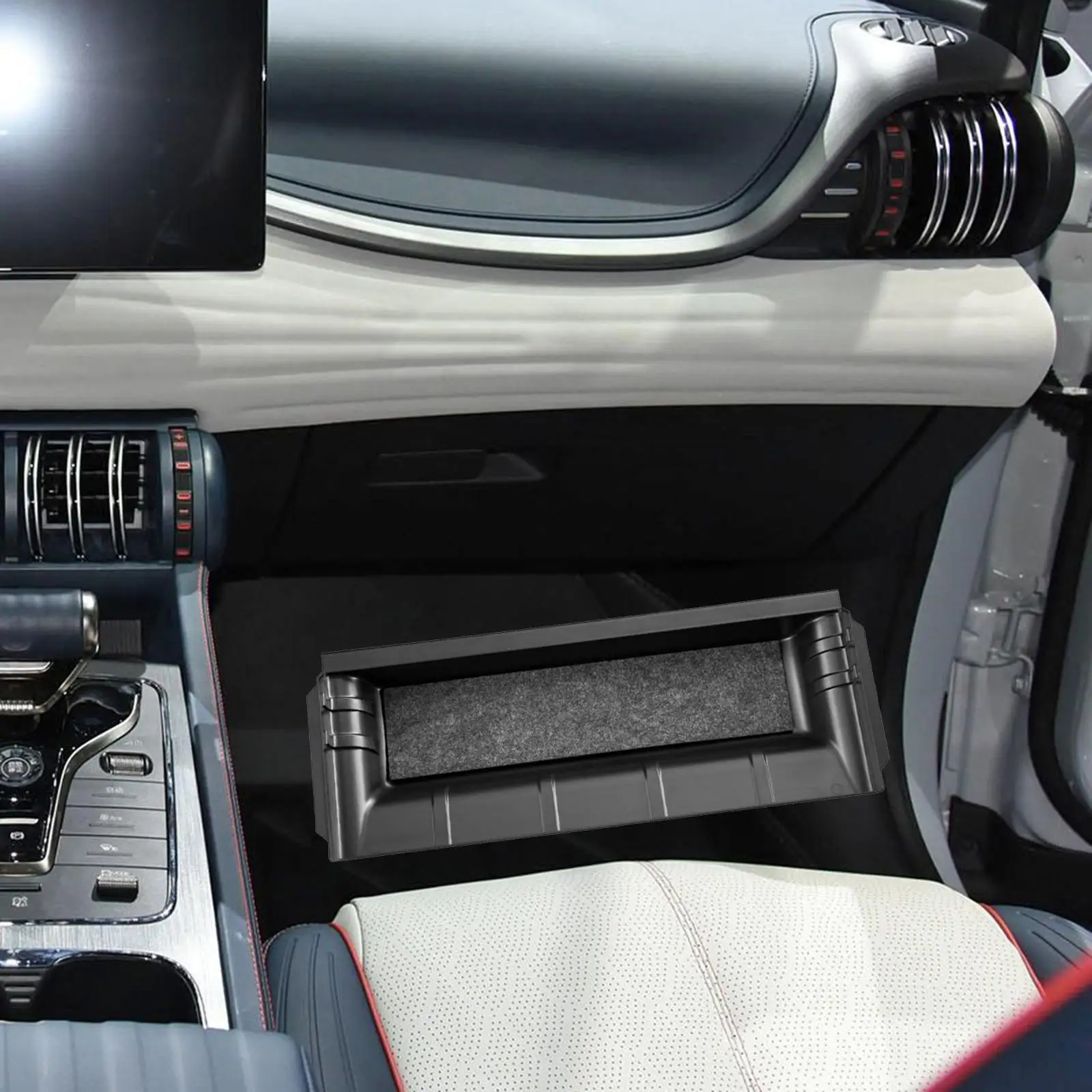 under Seat Storage Box Car Interior Accessories Decoration Bins Seat Drawer