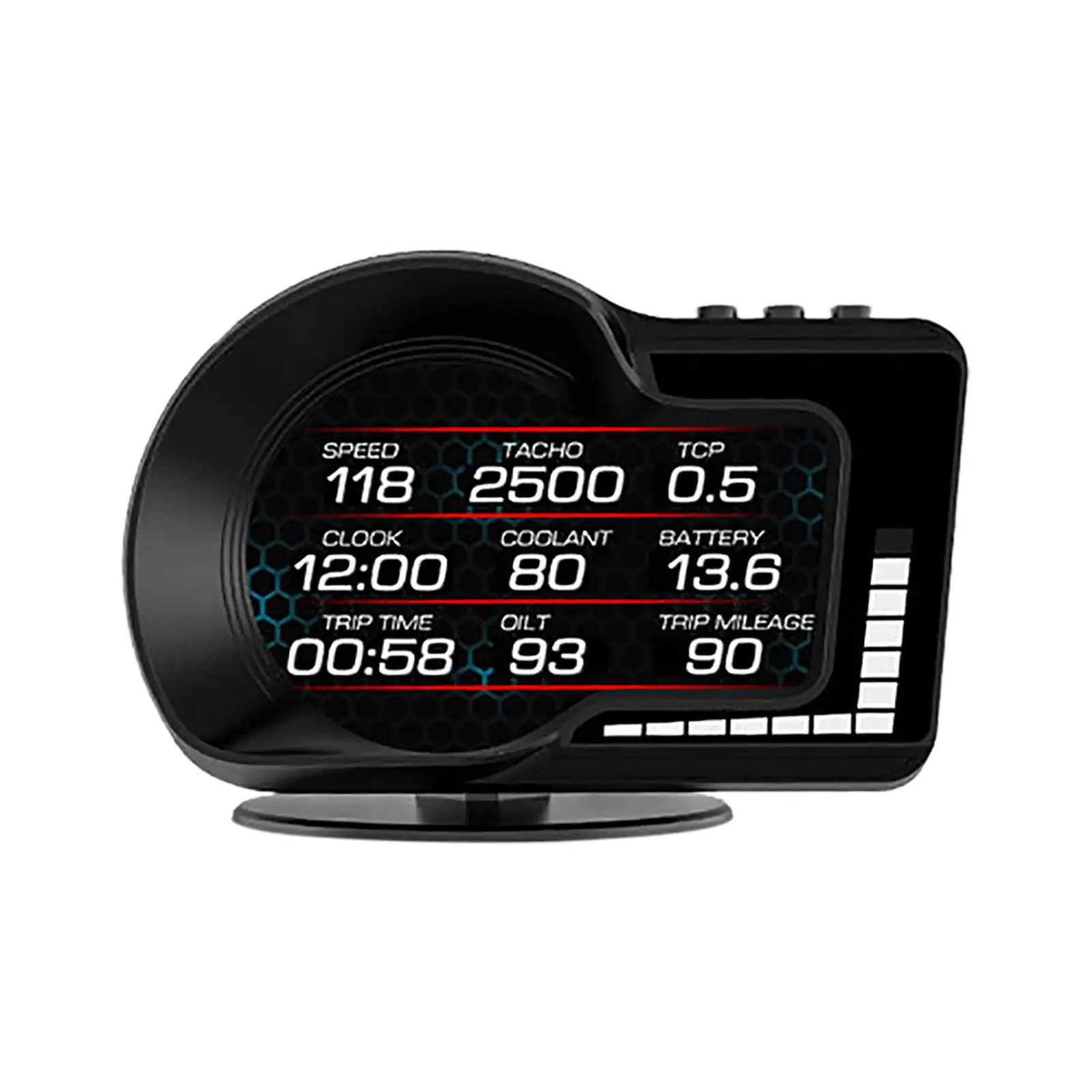 Car Head up Display HUD Display Vehicle Speed Altitude Slope Meter