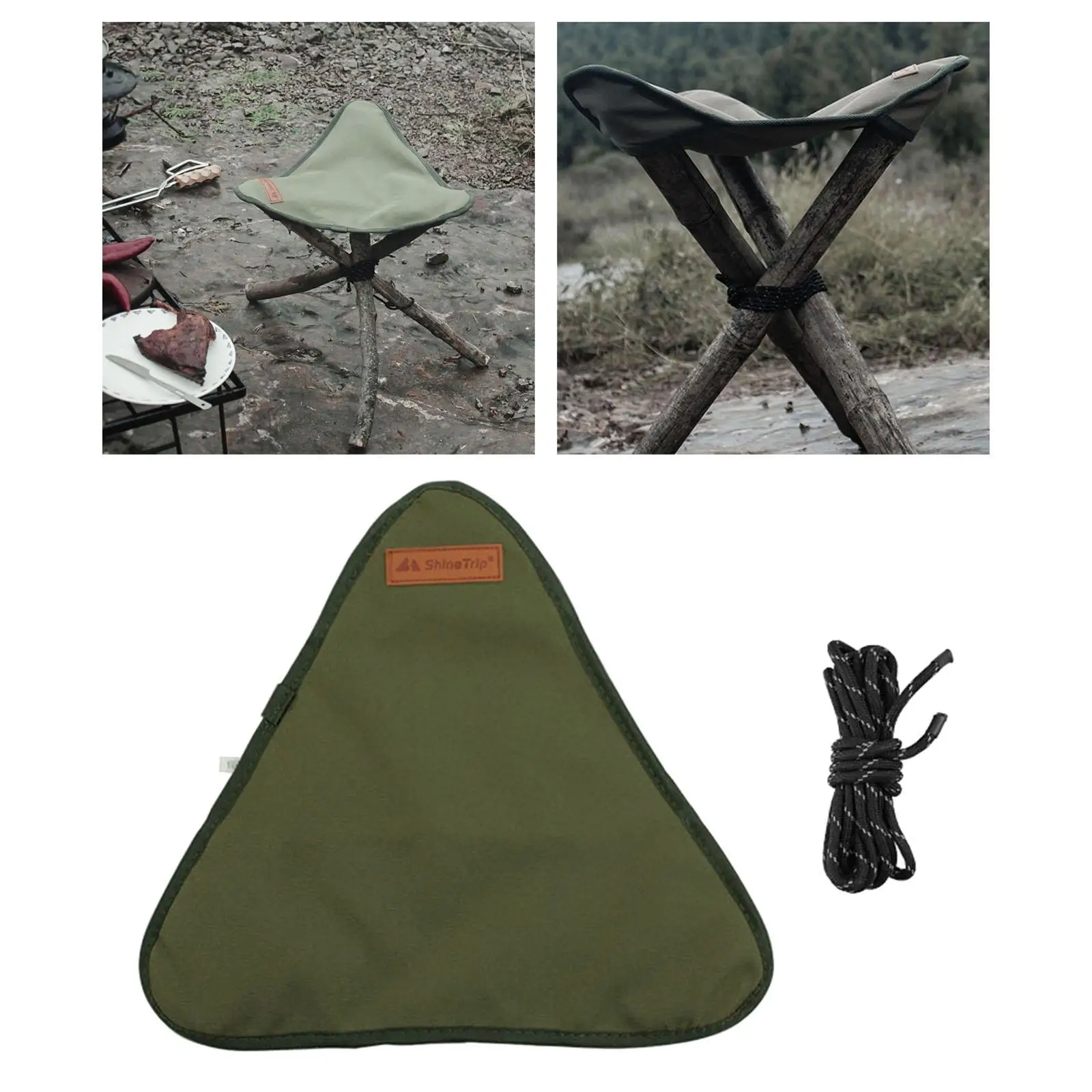 Foldable Tripod Stool Cloth, Slacker Oxford Cloth Waterproof   Seat Cover, for Outdoor, Camping, Beach, Picnic Accessories