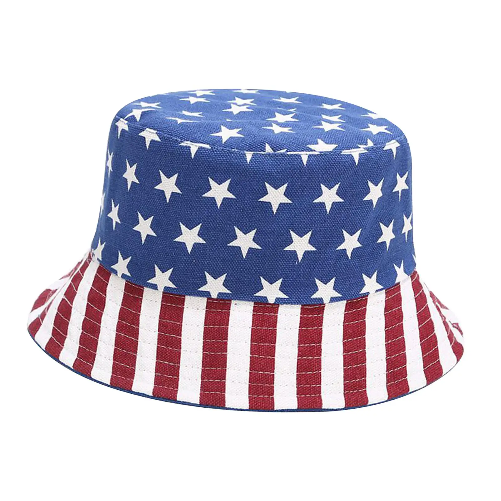 Bucket Hat Patriotic Ladies Packable Fisherman Hat for Beach Travel Hiking