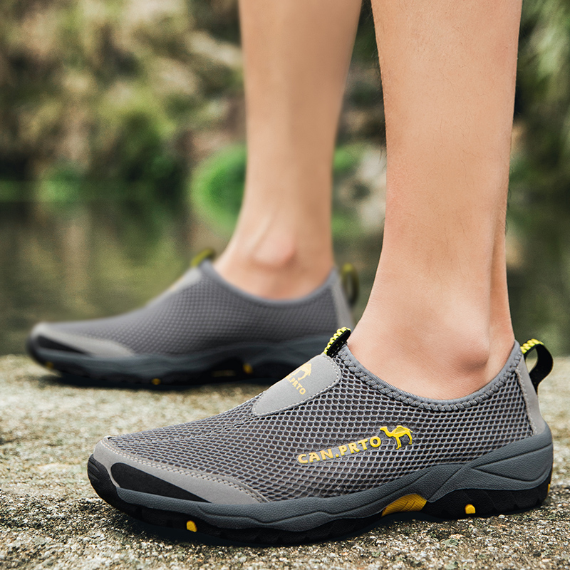 Männer Casual Schuhe Mode Sommer Schuhe Mesh im freien Atmungsaktive Slip-on Wohnungen Männer Turnschuhe Komfortable Wasser Faulenzer Zapatillas – Detail 11