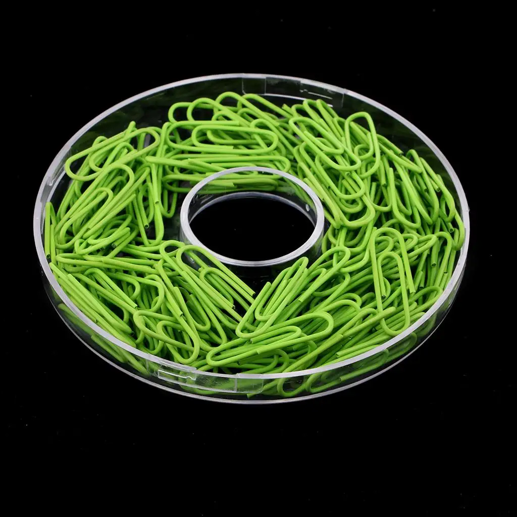 150Pcs Green Cute Paper Clips Office  Use Practical Tool Paper Markers