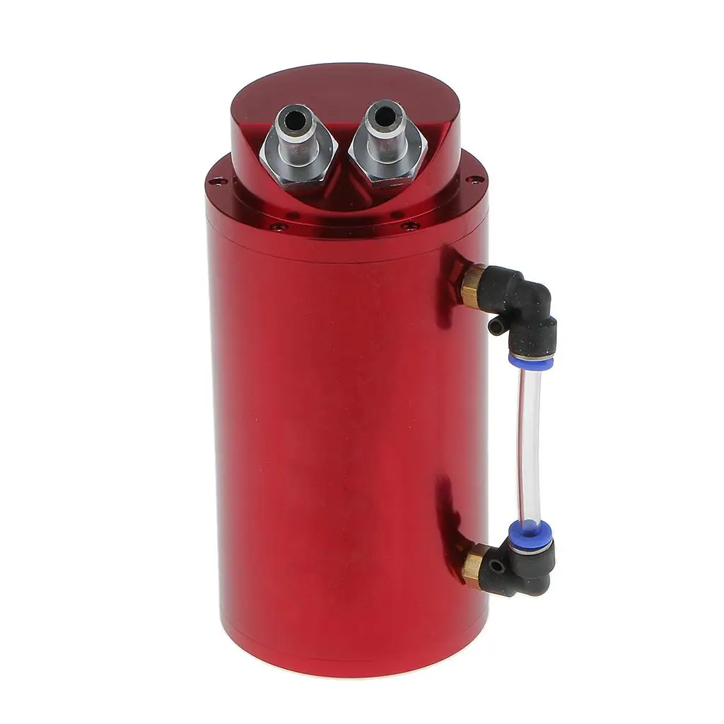 Universal Billet Alloy 750ml Round Racing Oil Reservoir Oil Catch Tank Can with Fittings