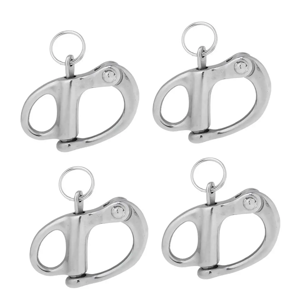 4 Pieces 52mm Durable 304 Stainless Steel Fixed Bail   for Kayak Sailboat Yacht Sailing Hardware
