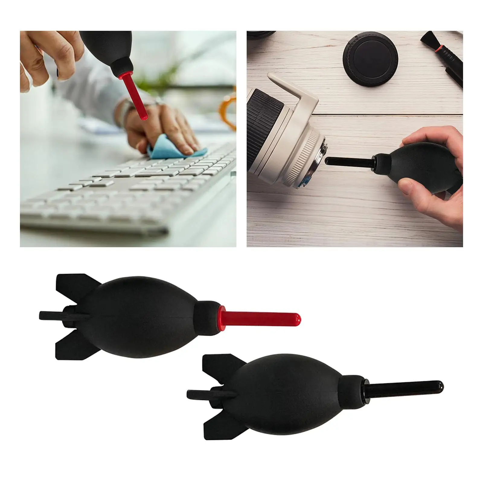 Rocket Blaster Air Duster Dust Cleaning Accessory Tool Rubber Durable Rocket Shape Air Blower for Camera Lens Computer