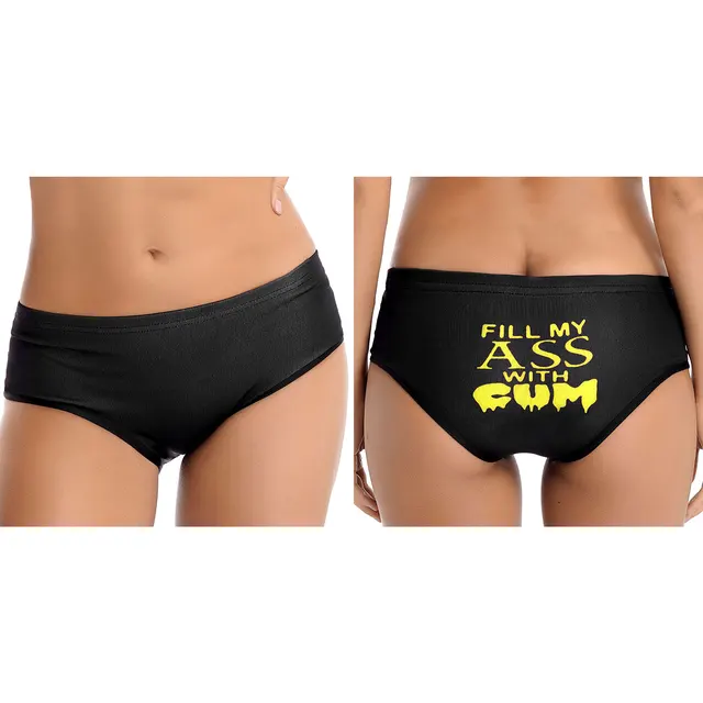Womens Letter Printing Panties Underwear Elastic Waistband Briefs Nightclub  Stage Show Costumes Sexy Lingerie - AliExpress