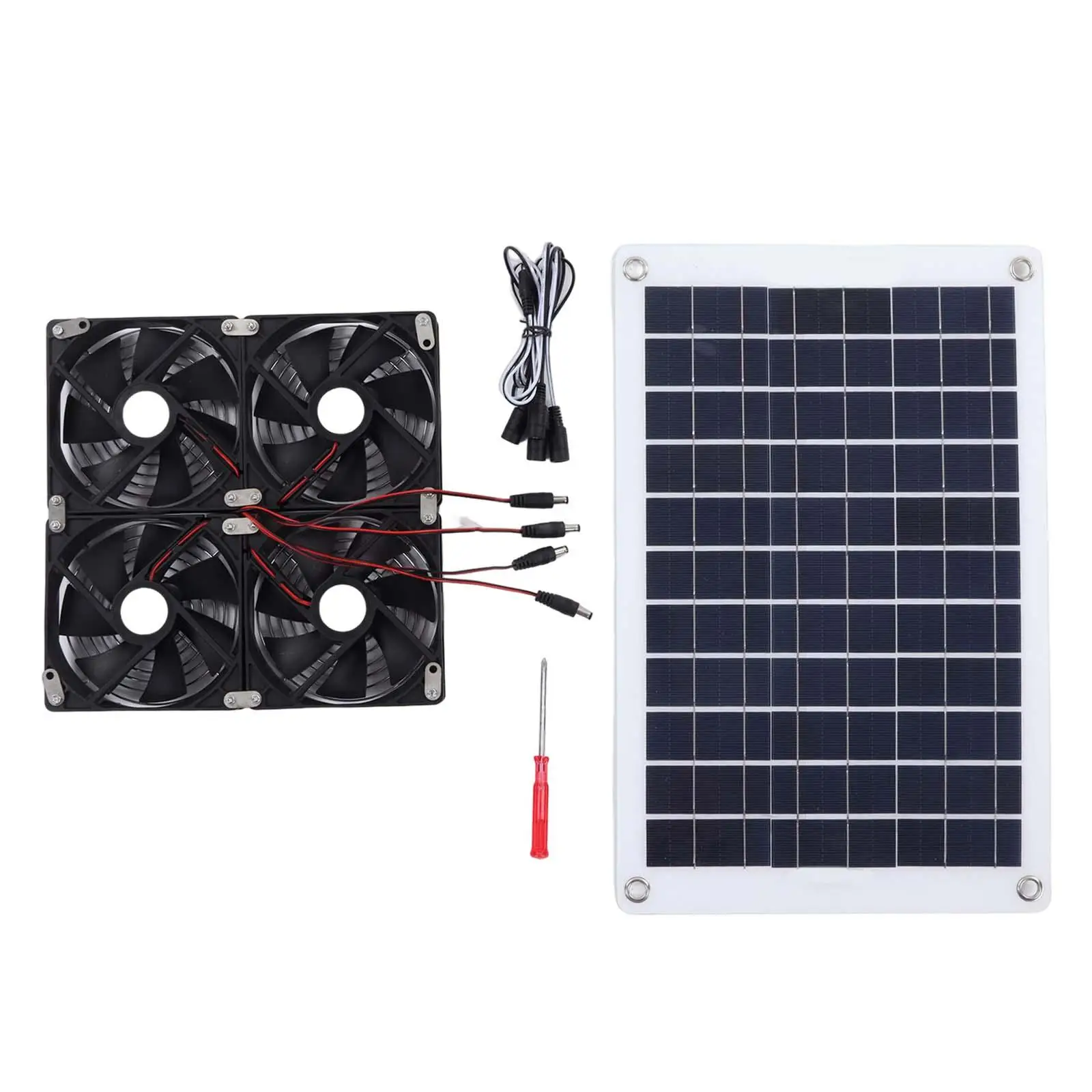 Solar Panel Exhaust Fan Solar Panel Fan Kit Mini Ventilator Portable for Greenhouse Dog House Sheds Outside Small Chicken Coops