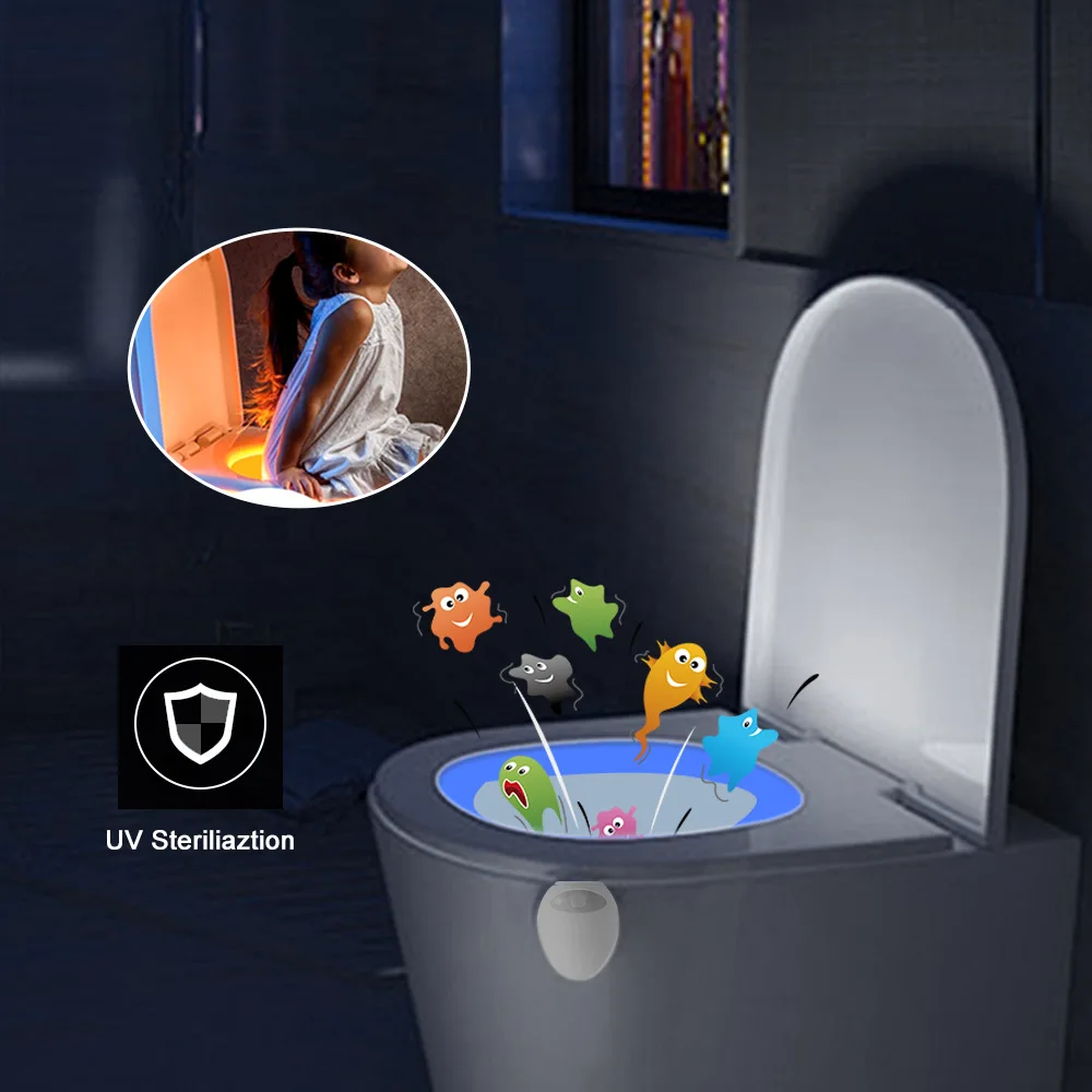 Xiaomi-Toilet Bowl Night Light com Sensor de