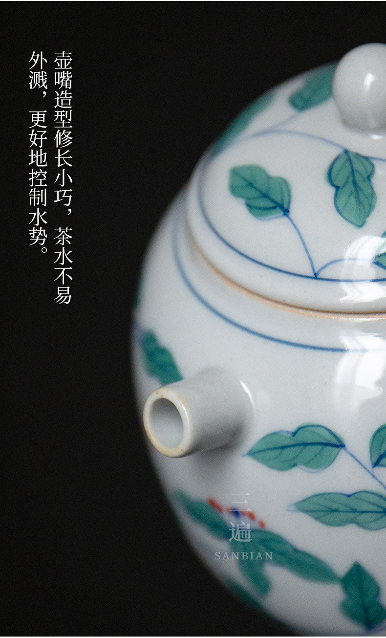 Grass and Wood Gray Hand-Painted Five-Seed Lotus Teapot_05.jpg