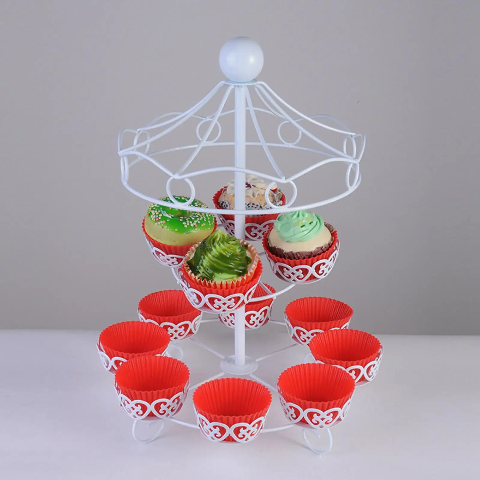 Multipurpose Cupcake Holder Display Stand Cake Holder Cake Display Server Tray for Wedding Anniversary Events Dining Table Decor