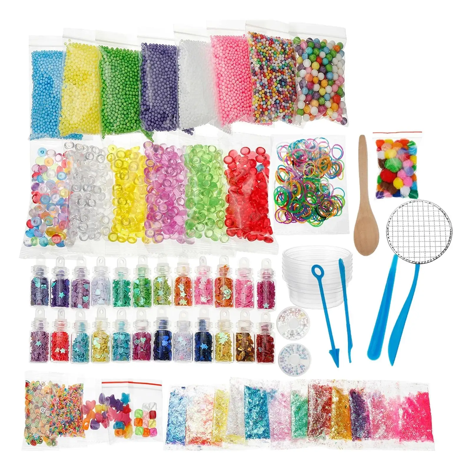 Mixed Color  Making Supplies Fishbowl Beads Glitter Sequins Shells  Charm    for Kids 