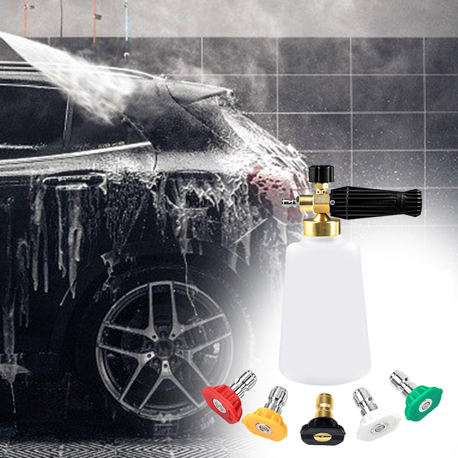 Foam Sprayer 5 Pressure Washer Nozzle Tip 1.5L Soap Bottle Sprayer for Car Pressure Washer Windows Washing Roof Motorcycles