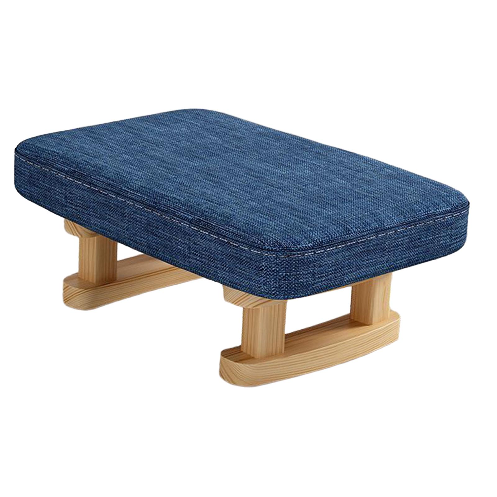 Padded Footstool Bench Shoes Changing Chair Modern Rectangle Chair Step Stool for Office Playroom Bedroom Dining Living