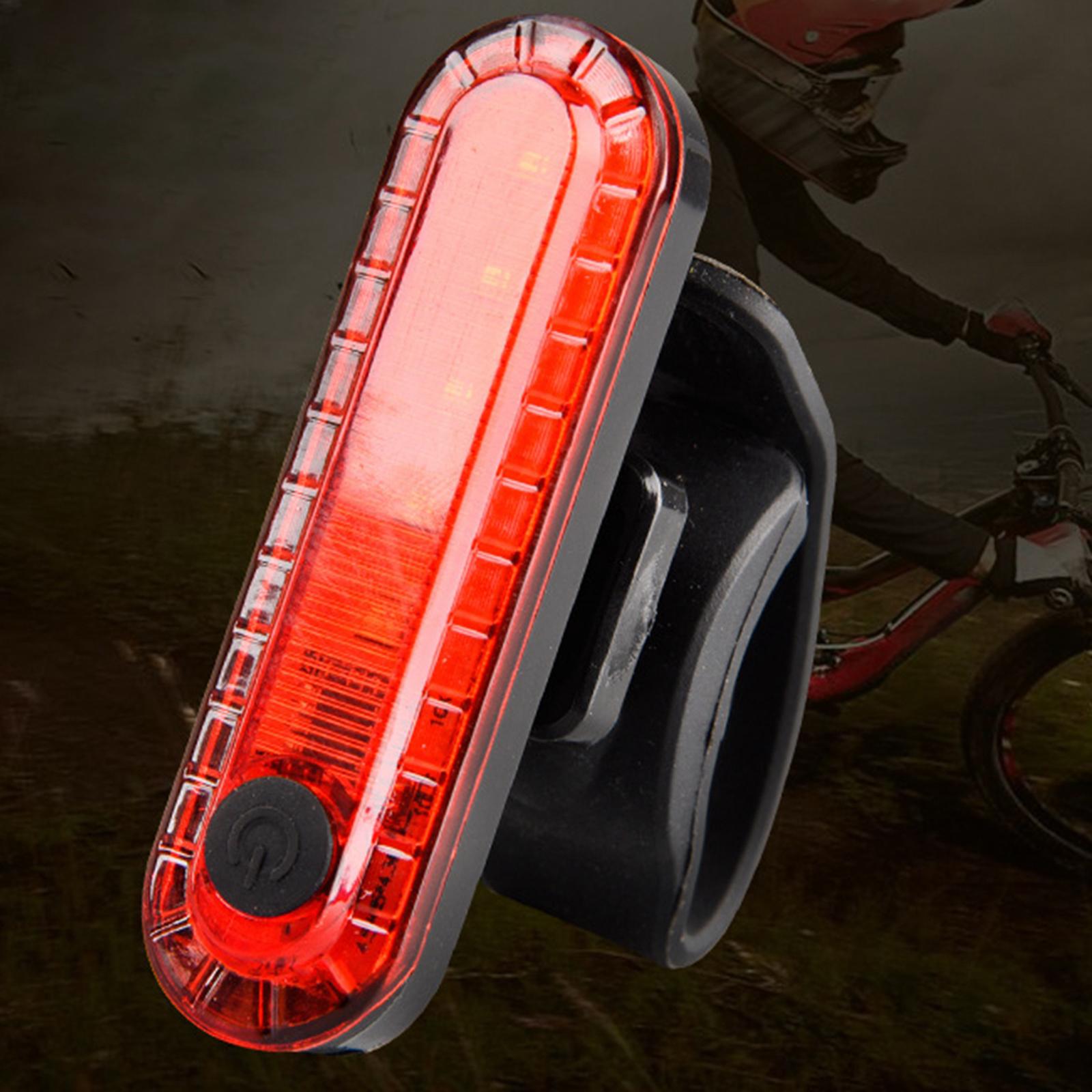 Super Bright Rear Bike Light Waterproof Lamp Easy to Mount 4 Light Modes Rechargeable Safety for Cycle Kids Cycling Women MTB