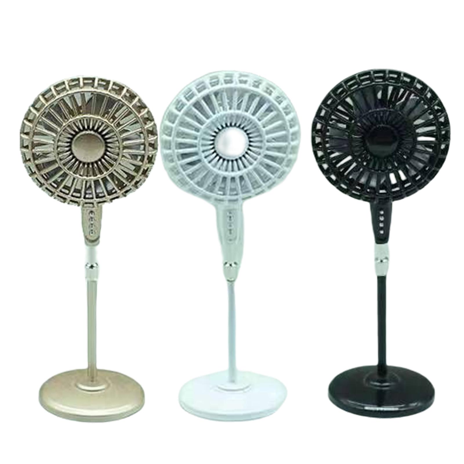 Modern Style Floor Pedestal Fan for 1:12 Dollhouse Decoration Life Scene