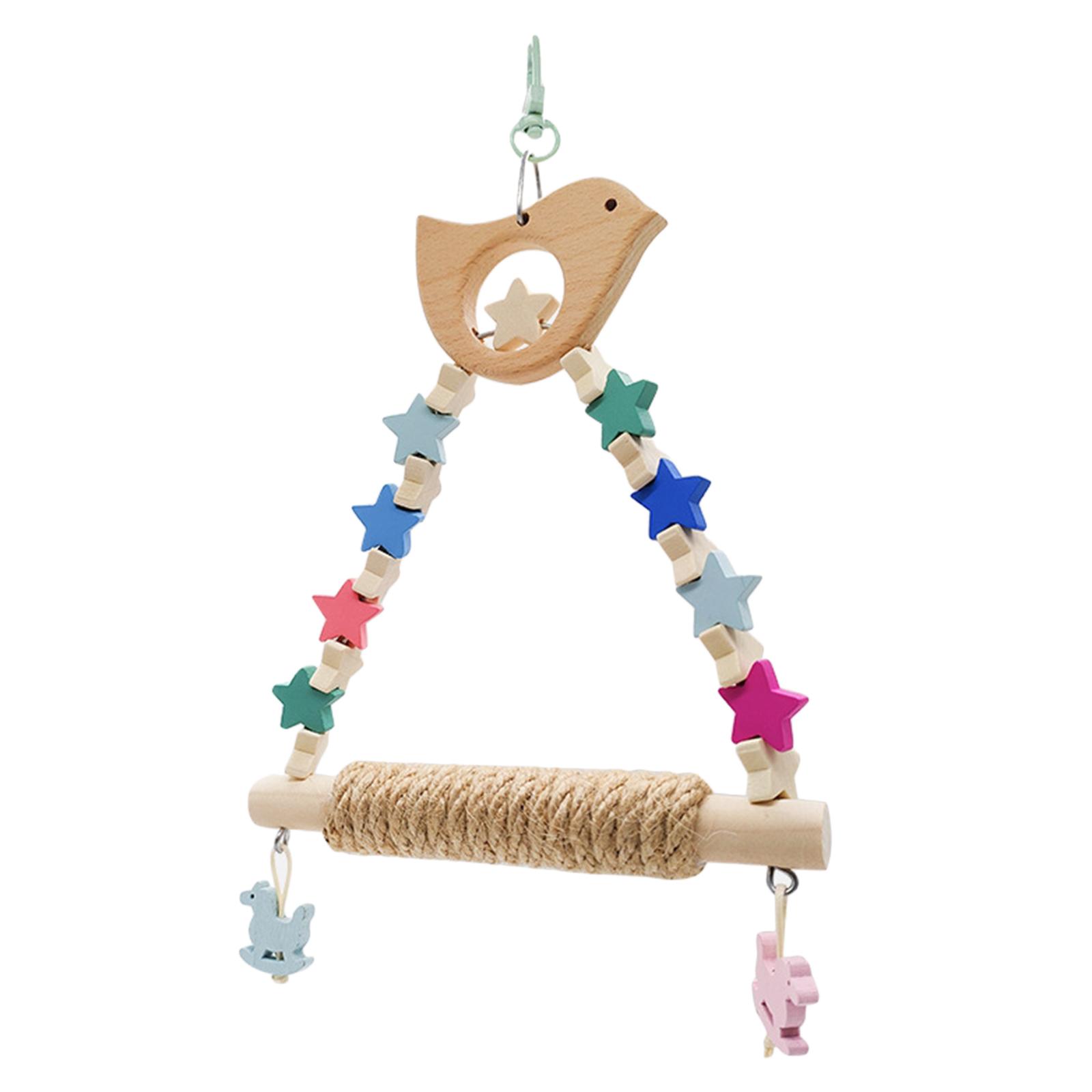 Parrot Swing Toy Budgie Lightweight Bird Toy for Parakeet Macaw Hanging Toy