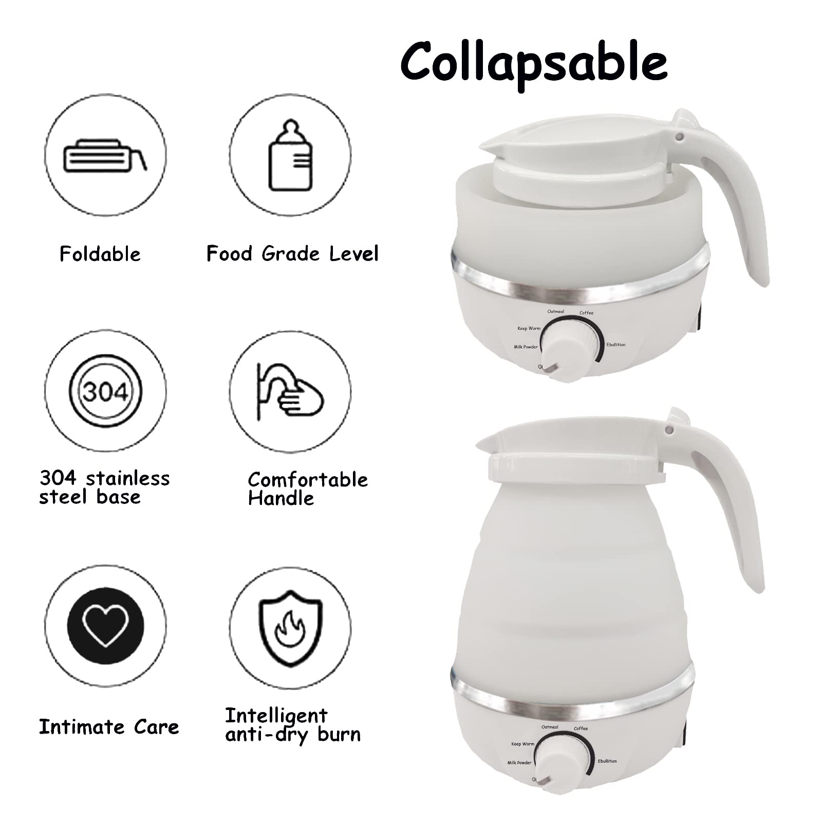 Title 4, Foldable And Portable Teapot Water Heater 0.6L ...