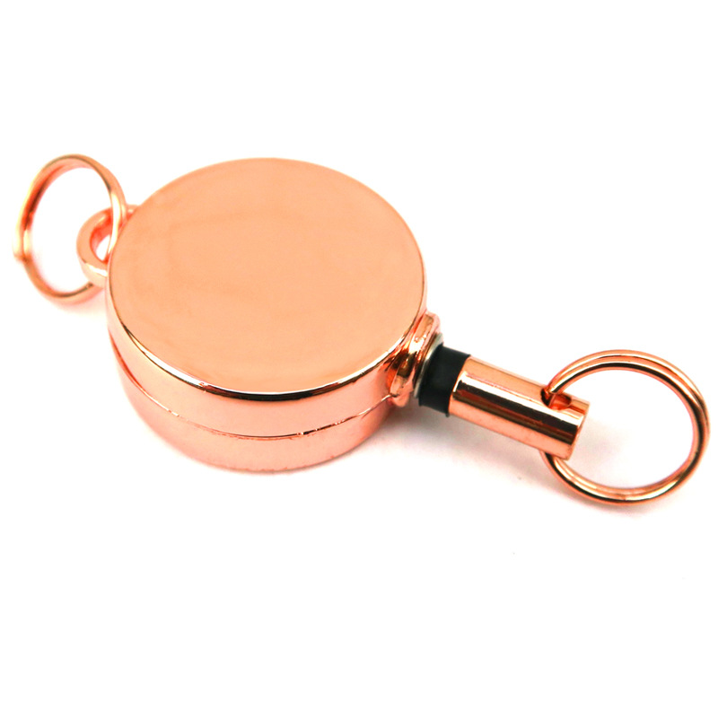 1PC Retro Metall Versenkbare Abzeichen Pull Schnalle ID Karte Abzeichen Reel Versenkbare Tür Pass Halter Anti-Verloren Clip kette Büro Liefern – Detail 6