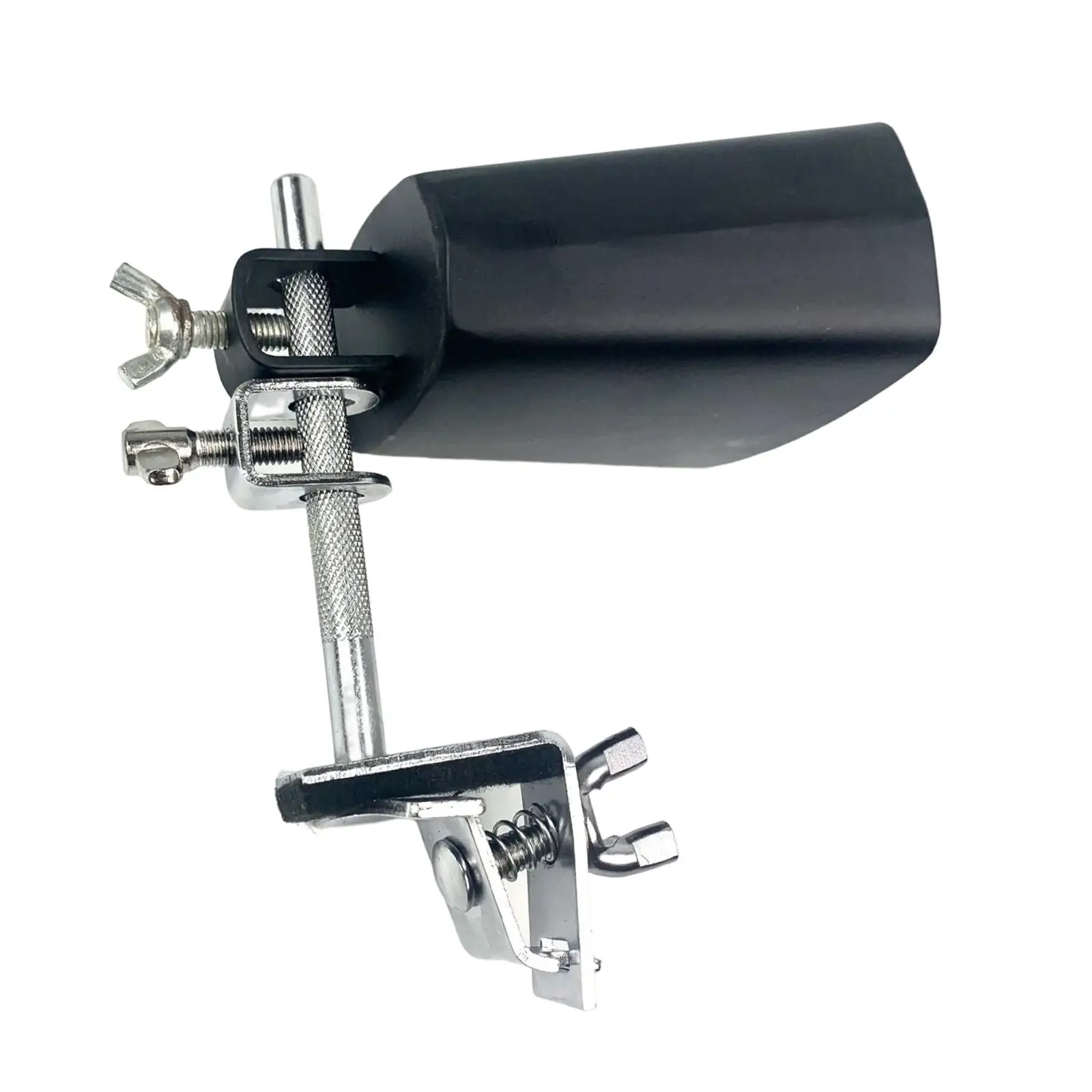 Metal Cowbell Clamp Holder with Cowbell Percussion Instrument Noise Maker