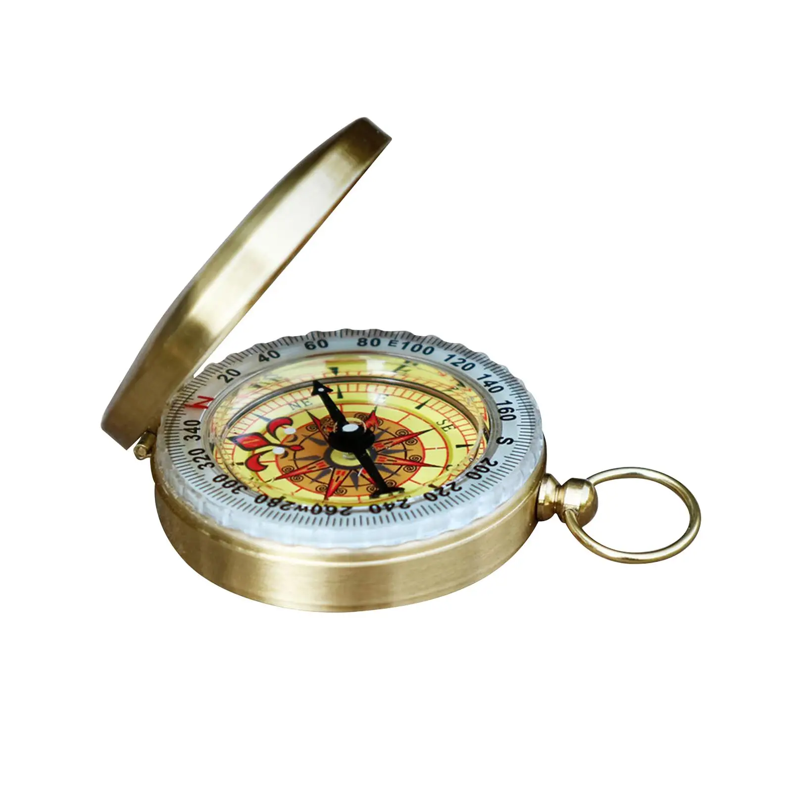 Camping Survival Compass Old Fashioned Glow in The Dark Compact Classic Pocket Style Compass for Navigation Climbing Hiking