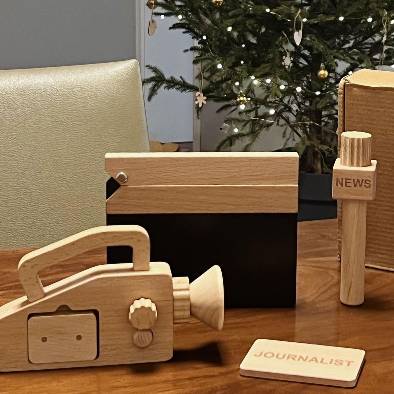 Journalist Pretend Play New Year Gifts Role Play Props Educational Toy for Boys Girls Children Imagination Develop Social Skill