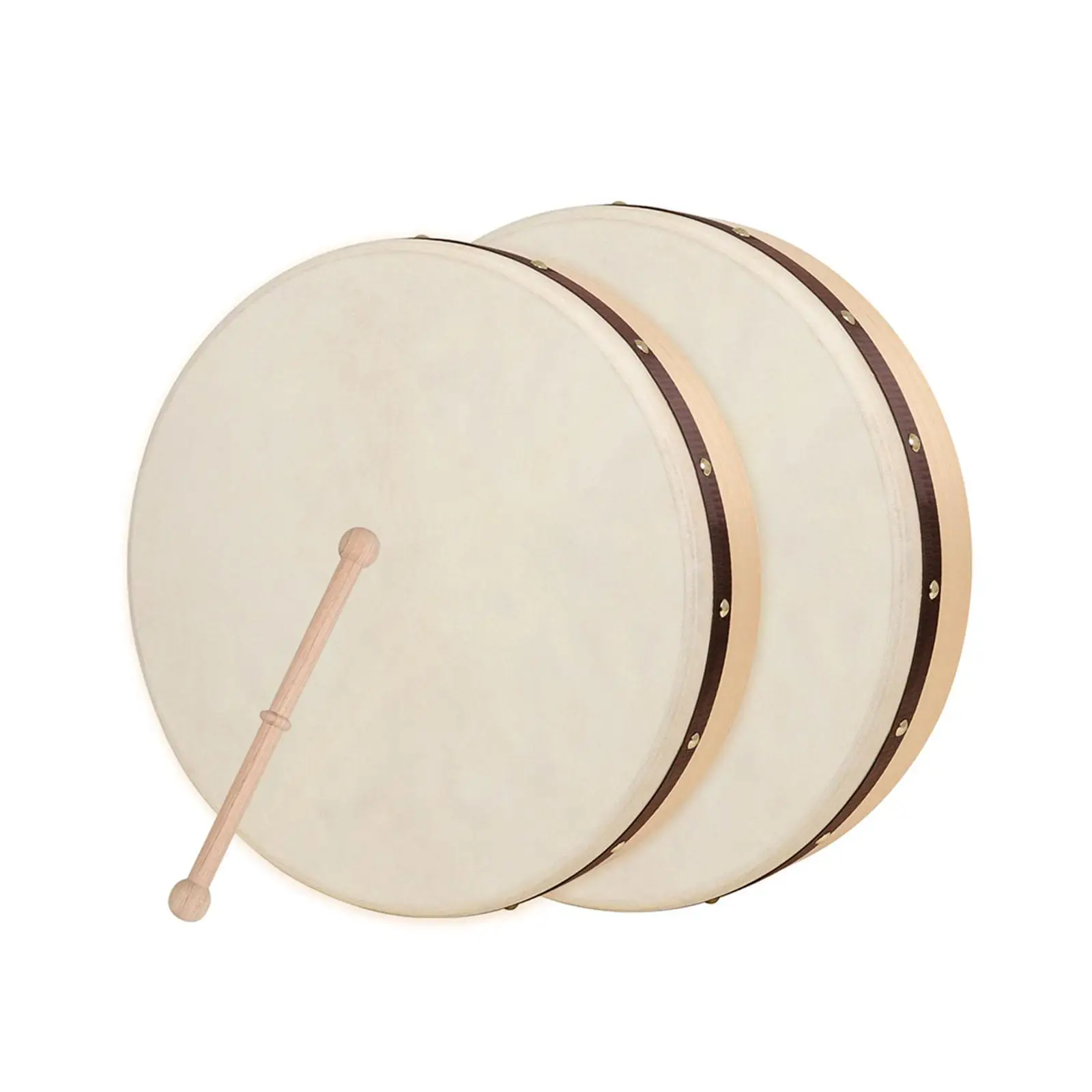 Wooden Hand Drum Tambourine Kids Percussion Toy Wood Frame Drum for Children Music Game Convenient to Carry Around