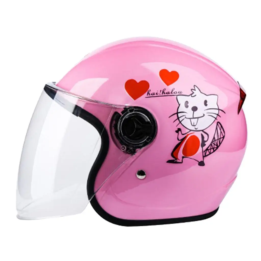 Cycle Helmet Bike Skateboard Scooter  Helmet for Riding Safety Lightweight Breathable Helmet w/ Clear Visor for Kids