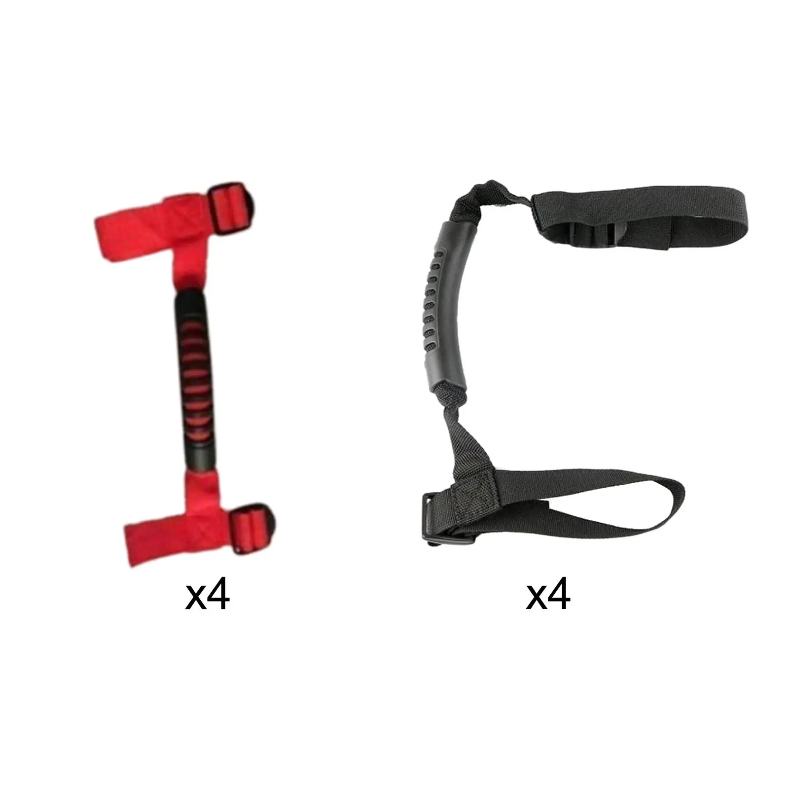 4 Pieces Grab Handles Grip Handle for Jeep Wrangler Easily Install and Put Off Adjustable Straps Durable Professional