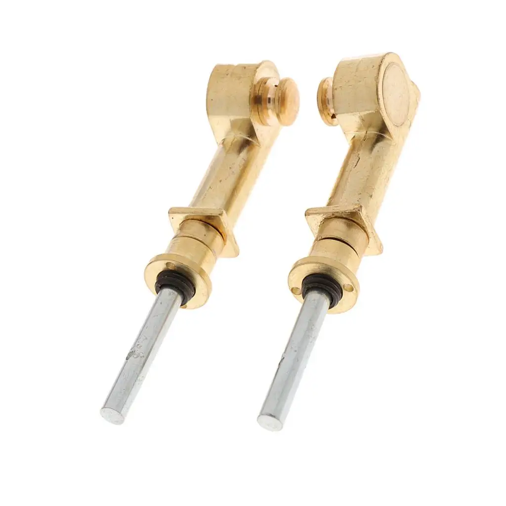 Tooyful Durable 2 Pieces Copper Erhu Axis Shaft Mechanical Axis String Instrument DIY Parts 9cm