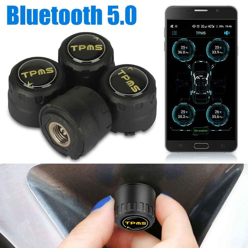 TPMS Bluetooth 5,0 универсальный внешний датчик давления в шинах Поддержка  IOS Android телефон датчик давления в шинах простая установка