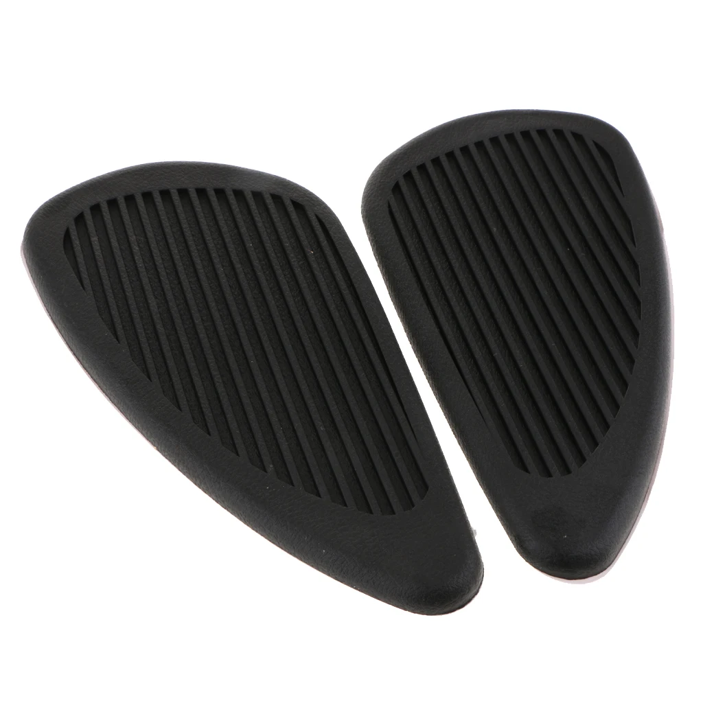 2Pcs Motorcycle PU Leather Fuel Oil Gas Tank Traction Pads Protector - 235 x 120